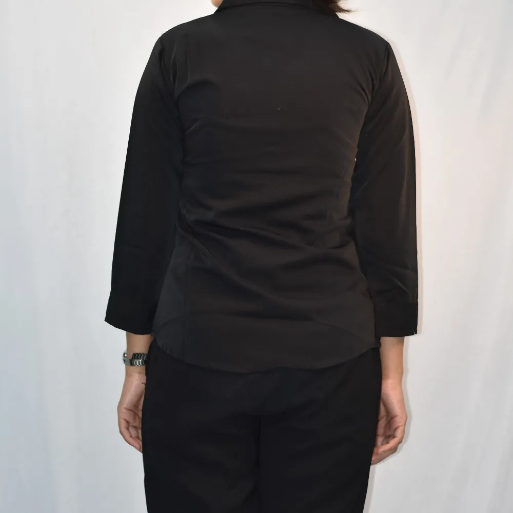 NYVAZ Women's Classic Black Formal Shirt