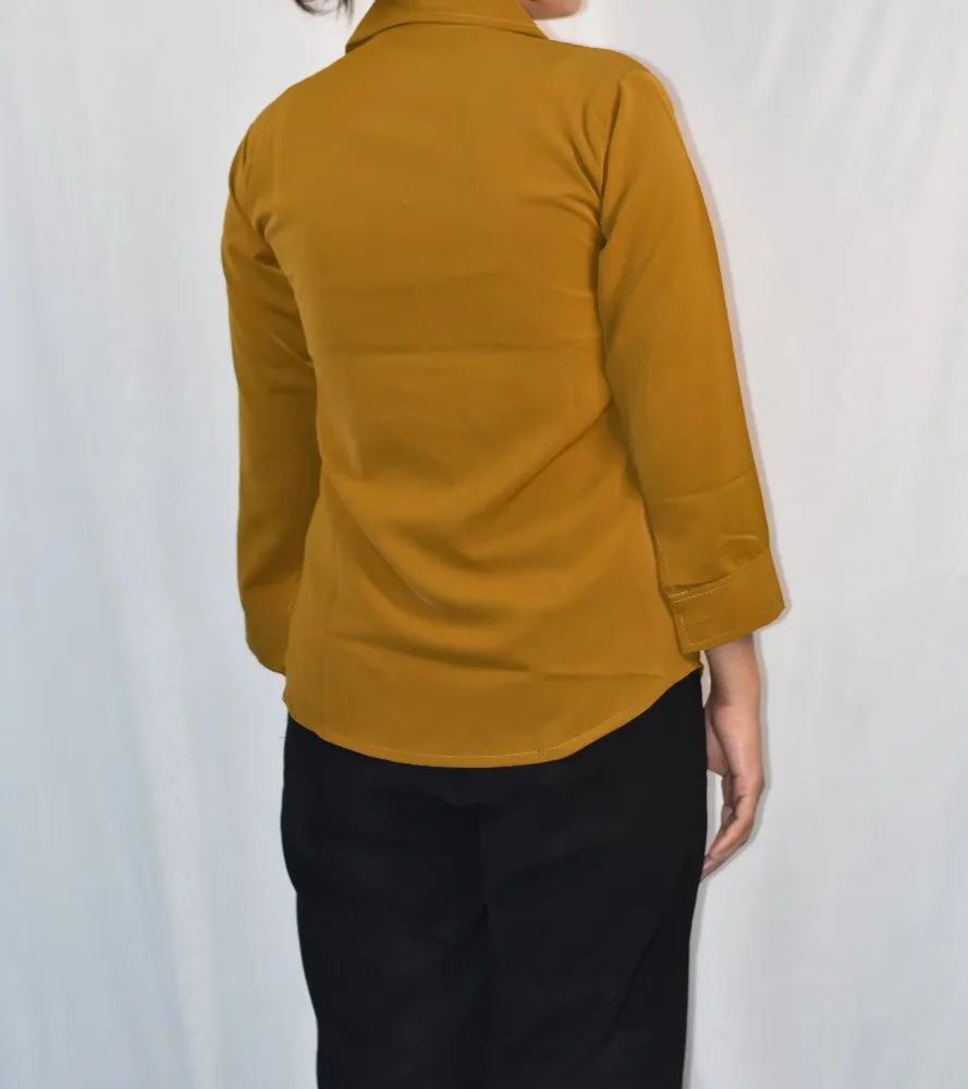 NYVAZ Women's Mustard Formal Shirt