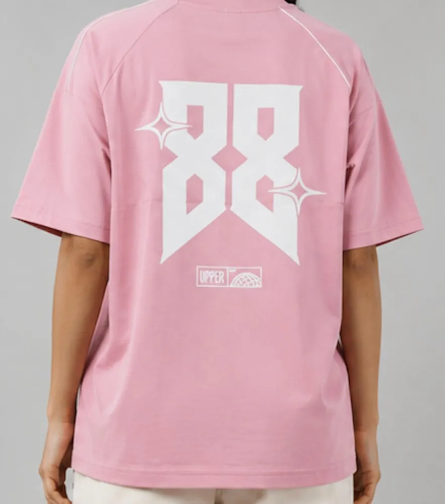 NYVAZ Women's Pink Cursed Graphic Cotton T-Shirt