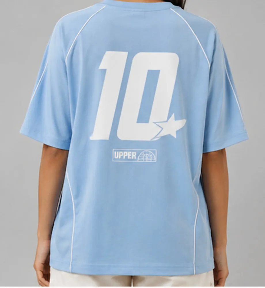 NYVAZ Women's Sky Blue Sincere Graphic Sports T-Shirt