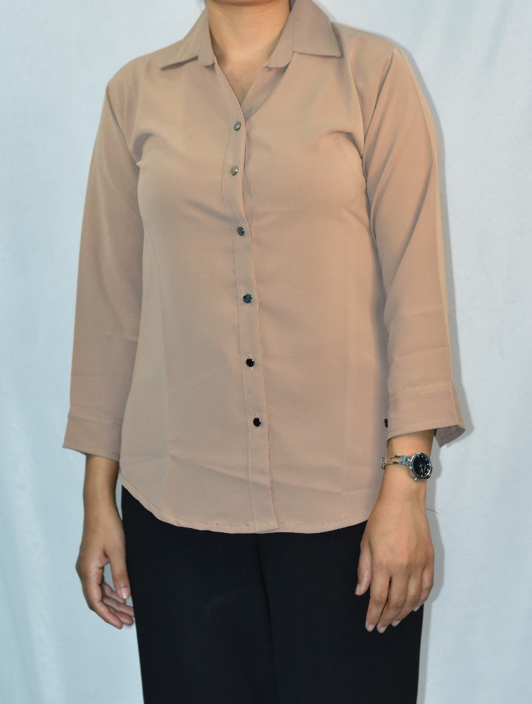 Beige NYVAZ Women's Beige Formal Shirt
