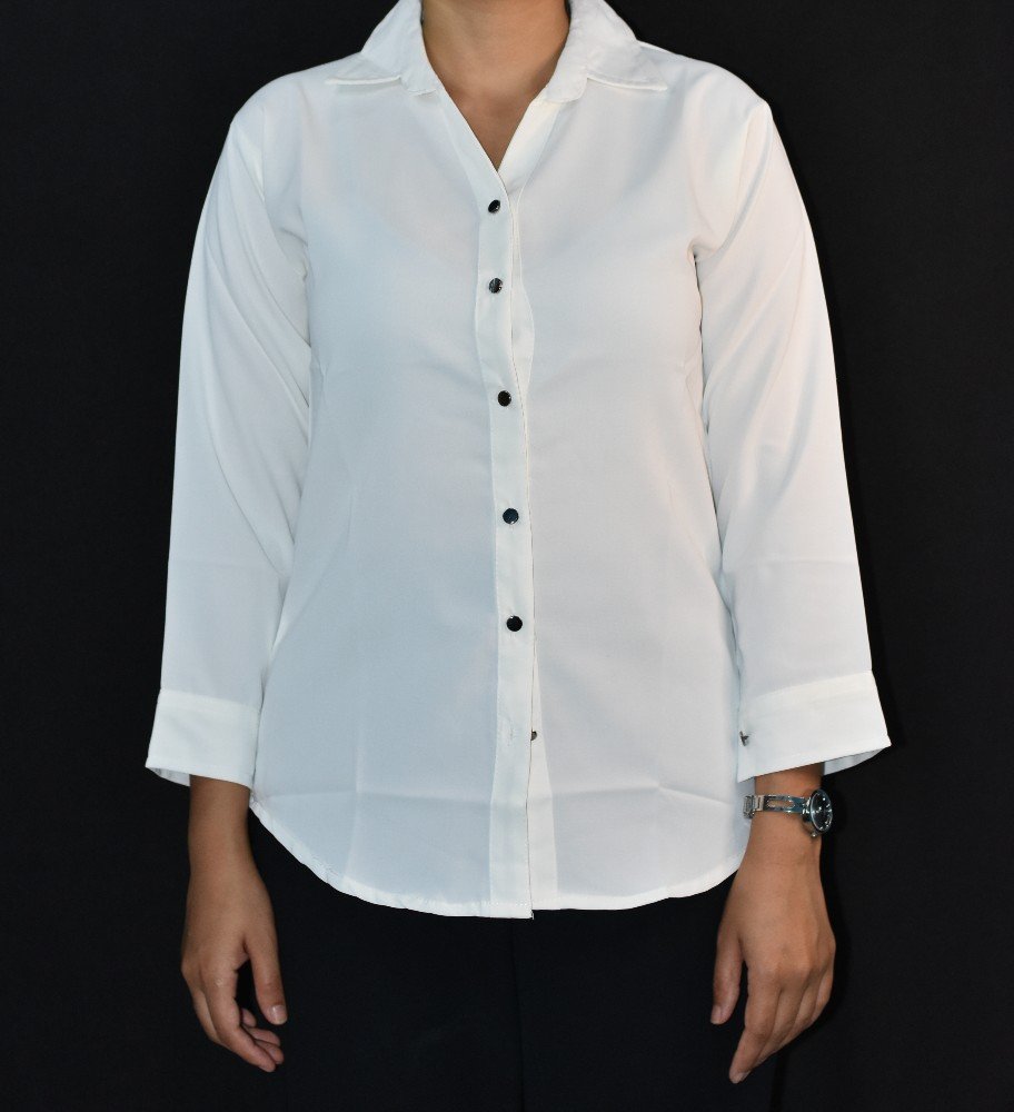White NYVAZ Women's Classic White Formal Shirt
