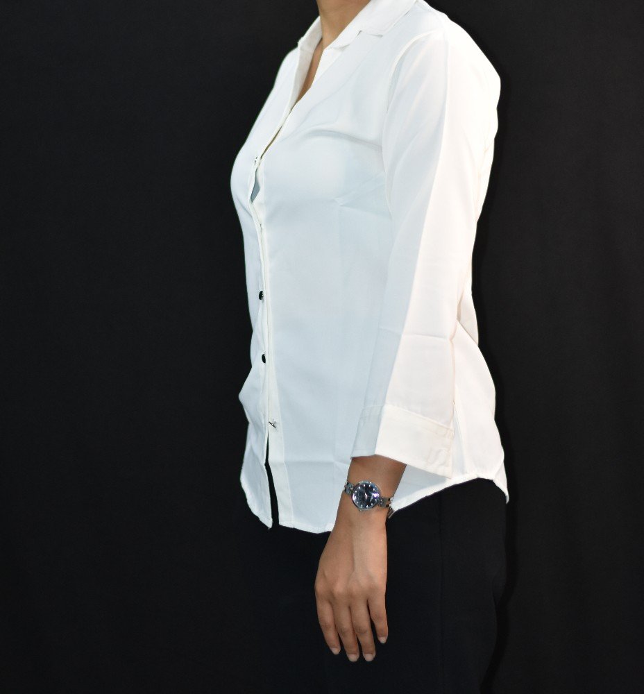 White NYVAZ Women's Classic White Formal Shirt