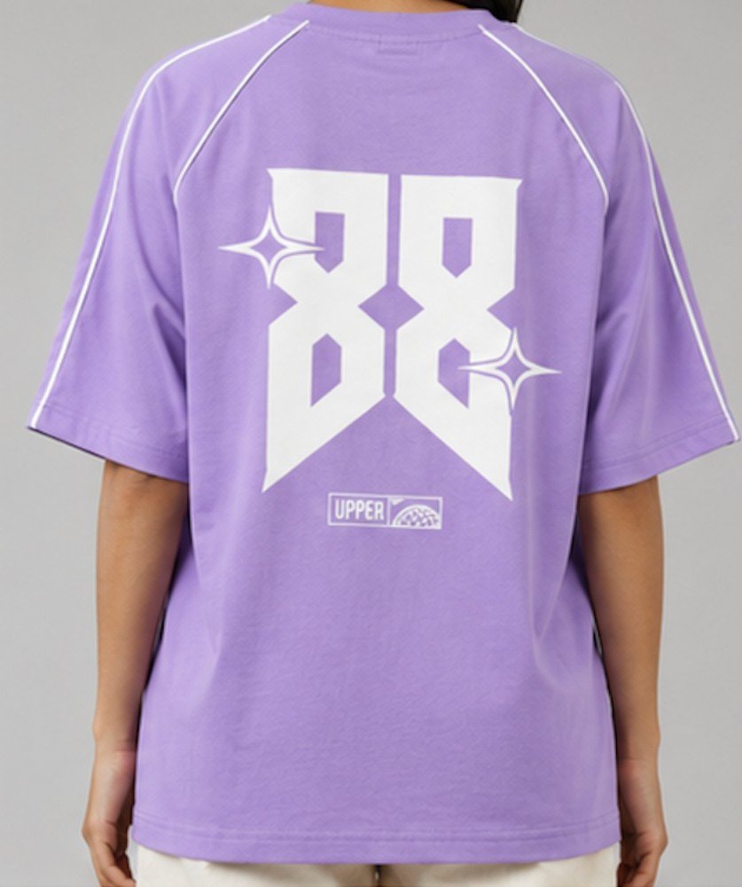 Lavender NYVAZ Women's Lavender Cursed Graphic Cotton T-Shirt
