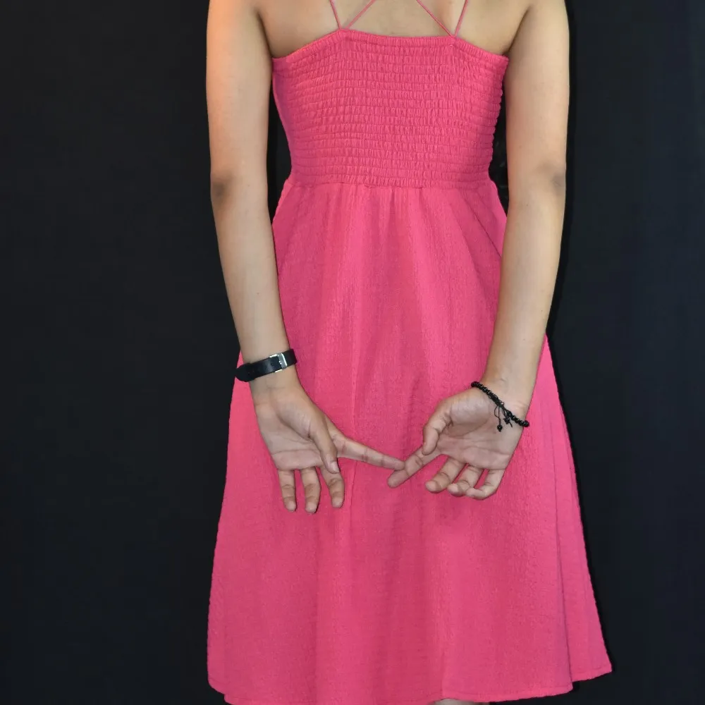 Hot Pink NYVAZ Women's Hot Pink Breeze Strappy Midi Dress
