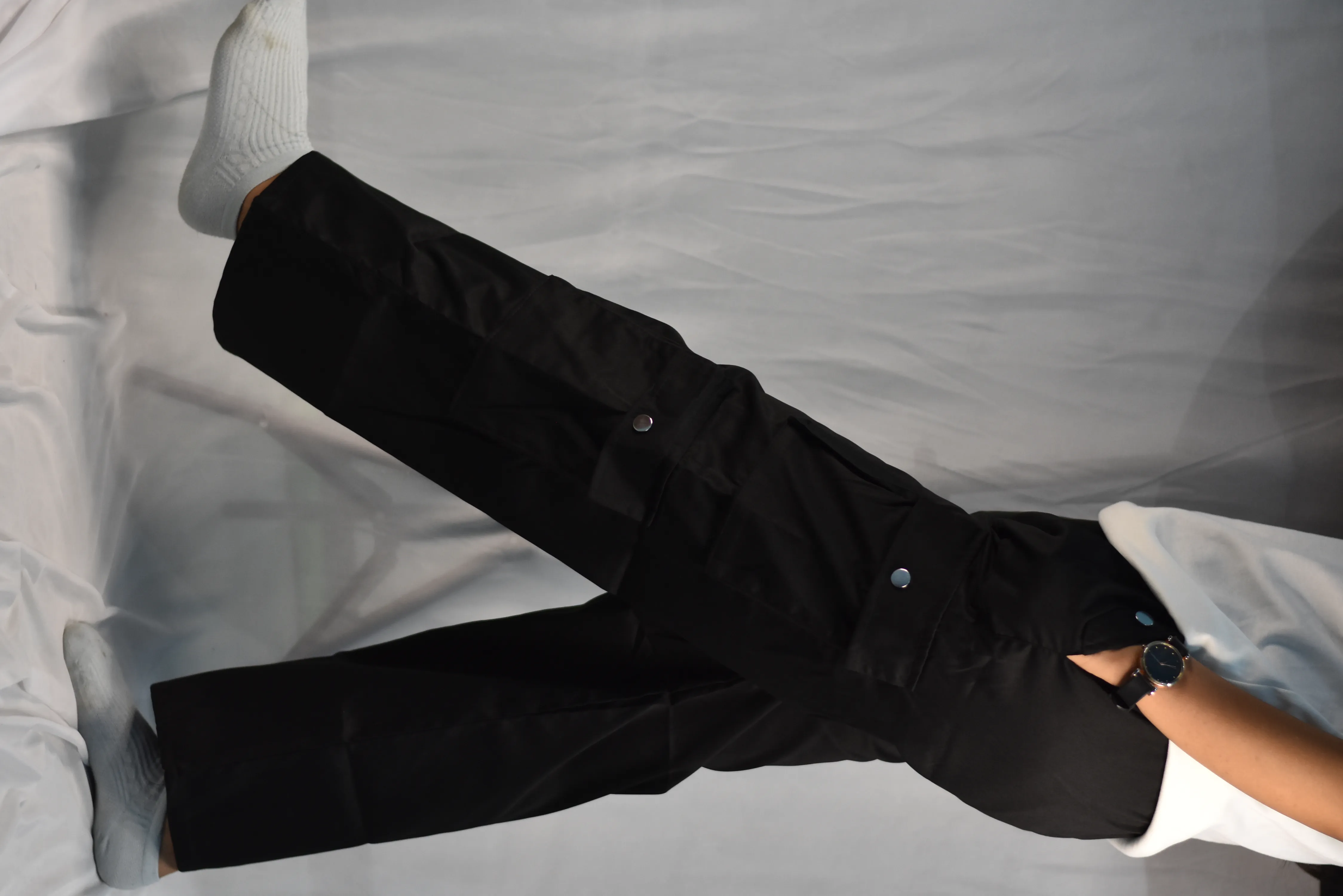 black Girls black Wide Leg Cargo Pants