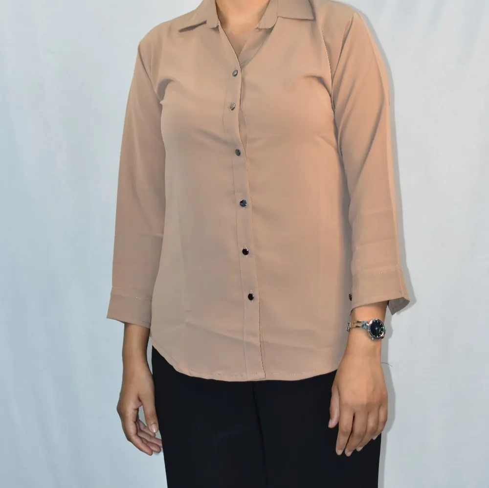 Beige NYVAZ Women's Beige Formal Shirt