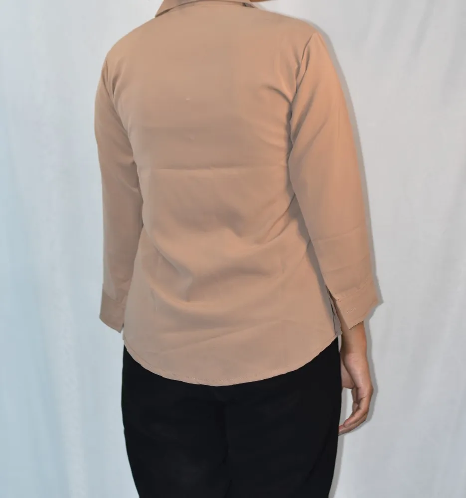 Beige NYVAZ Women's Beige Formal Shirt