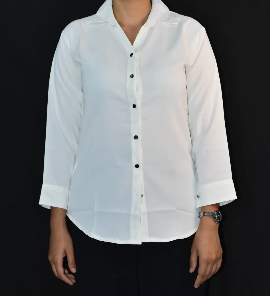 White NYVAZ Women's Classic White Formal Shirt