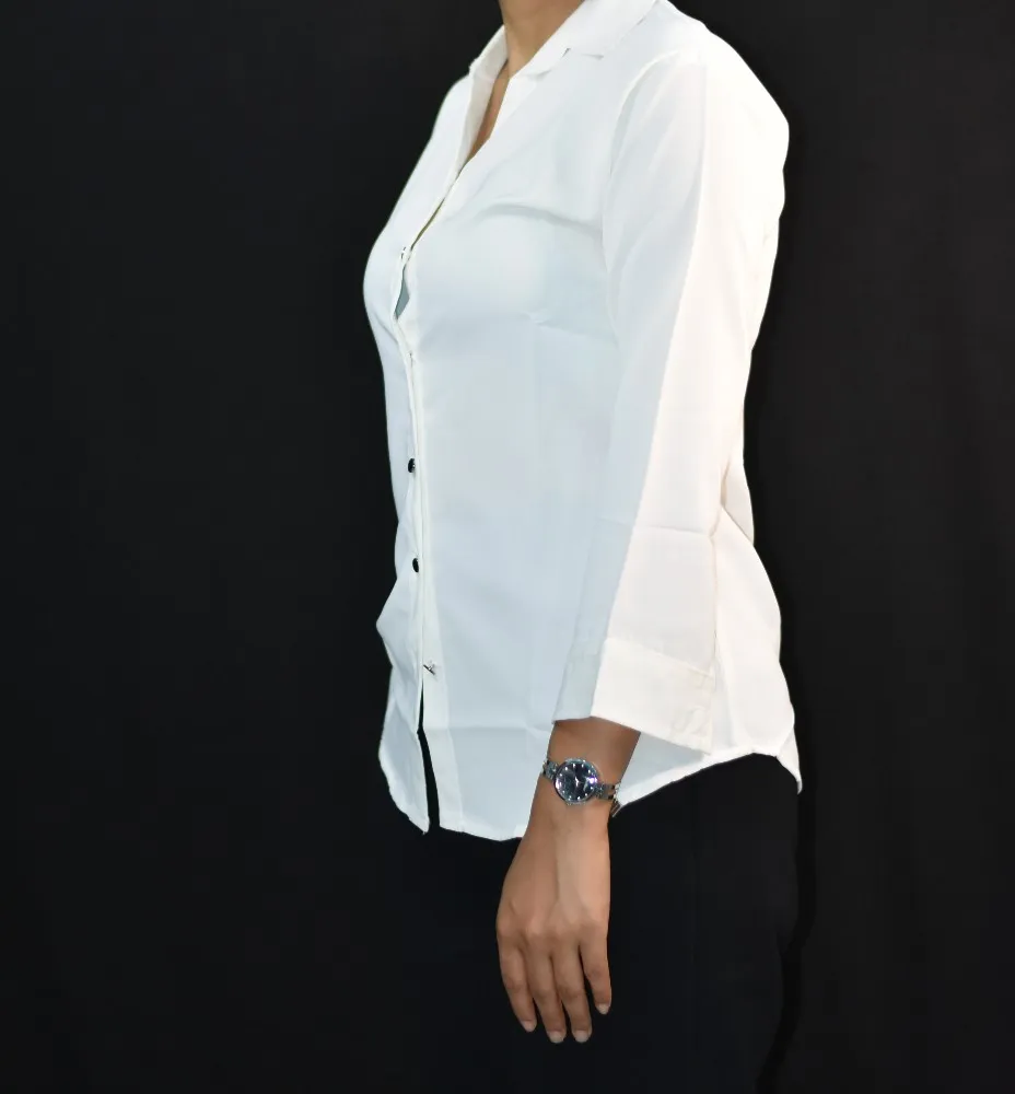 White NYVAZ Women's Classic White Formal Shirt