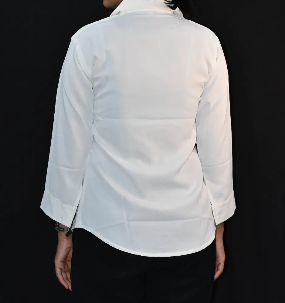 White NYVAZ Women's Classic White Formal Shirt